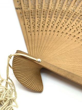 RARE Antique Chinese Sandalwood Brise Export Fan Eventail 清朝 嘉慶帝 Qing Era c 1800 4