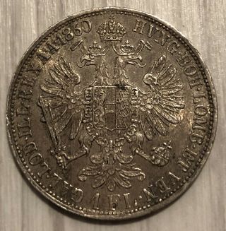 1860 FRANC • IOS • I • D • G •AVSTRIAE • IMPERATOR RARE Coin Also In Russia 2
