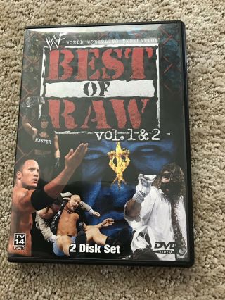 Wwf - Best Of Raw Vols.  1 2 (dvd,  2001,  2 - Disc Set) Oop,  Rare,  Monday Night Raw