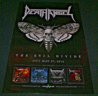 Death Angel The Evil Divide 2016 Ltd Ed Rare Poster 11 " X 17 " Fast