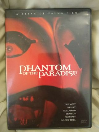 Phantom Of The Paradise - A Film By Brian De Palma (dvd,  2001,  Rare Edition)