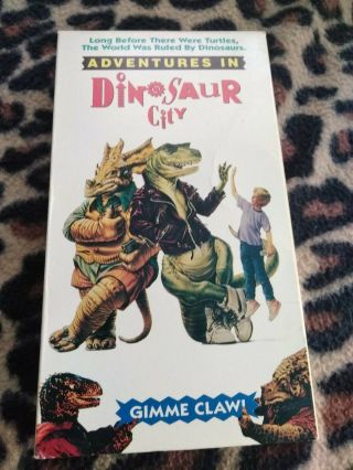 Adventures In Dinosaur City (vhs,  1992) Rare,  Ninja Turtles,  Kids