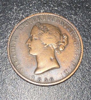 Nova Scotia 1856 1/2 Penny Rare Canadian Bank Token Coin