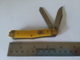 Robert Klaas No 27 Pocket Knife Rare 2 Blade Yellow Delrin Handle