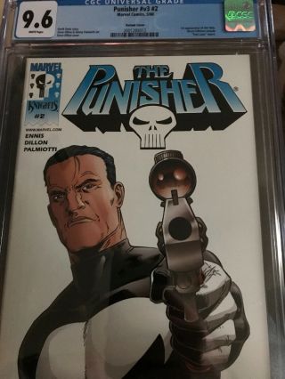The Punisher 2 V3 Cgc 9.  6 Rare Variant Cover White Pages