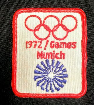 Vintage 70s 1972 Munich Olympic Games Summer Germany Olympics Sew On Patch Rare