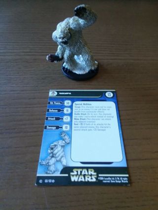Star Wars Miniatures Rebel Storm Wampa 60 W/card Very Rare