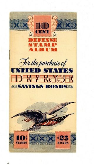 Us Full Defense Savings Book With 51 Stamps Scott S1 - Rare