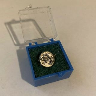 Very Rare Vintage Nasa Sterling Silver Lapel Enamel Pin Award Medal Commemorate