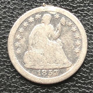 1857 O Seated Liberty Half Dime 5c Orleans Rare Better Grade 11588