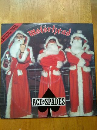 Vtg Motorhead Rare 1980 Ace Of Spades 12 " Vinyl Lp Ep Limited Christmas Edition