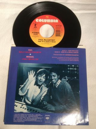 Paul McCartney Michael Jackson 45 Vinyl 7 