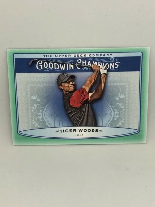 2019 Ud Goodwin Champions Tiger Woods Retail Turqoise Ssp Rare
