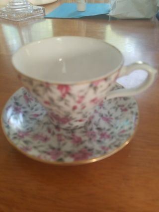 Rare Vintage Tea Cup W/ Music Box In Bottom And Saucer
