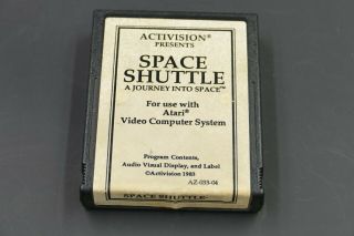 Space Shuttle Atari 2600 Game - Very Rare Authentic White Label