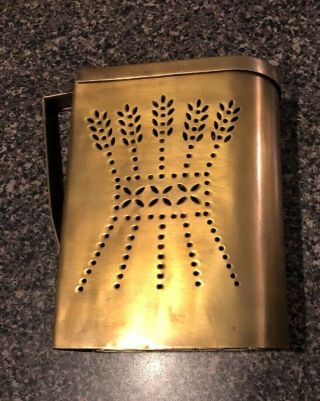 Vintage Brass Candle Holder Rare Box Container