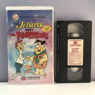 Jetsons Meet The Flintstones 1987 Vhs Video Tape Worldvision Rare Clamshell 1119