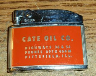Vintage Cate Oil Co.  Flat Advertising Lighter/rare