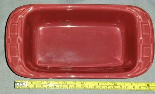 Longaberger Pottery Small Loaf Dish - One (1) - Paprika Red (rare)