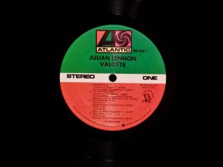 Julian Lennon ‎♫ Valotte ♫ Rare EX 1984 Atlantic Records Promo Vinyl LP w/Insert 3