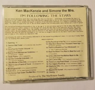 KEN MACKENZIE I ' m Following The Stars CD,  from 1951 - 52 Masters,  RARE 3