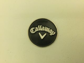 Rare Callaway 1 " Black Chrome Golf Ball Marker