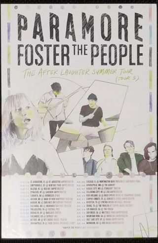 Paramore Foster The People After Laughter Summer Tour (tour 5) Postcard Rare