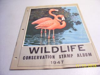 Rare 1947 National Wildlife Federation Restoration Week Poster Stamp Album