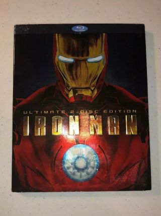 Iron Man Ultimate 2 - Disc Blu - Ray.  Very Rare.  Slipcover No Discs