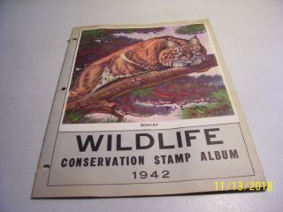 Rare 1942 National Wildlife Federation Restoration Week Poster Stamp Album