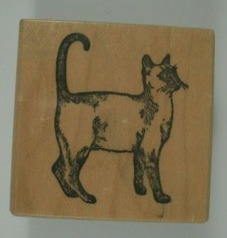 Siamese Cat Wood Mounted Rubber Stamp,  Psx D - 609,  Feline,  Pet,  Cat,  Animal,  Rare