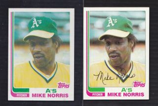 1982 Topps Pure True Blackless 370 Mike Norris A 