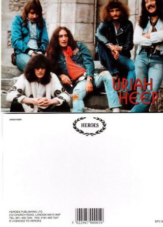 Uriah Heep 5 Postcards Mega Rare