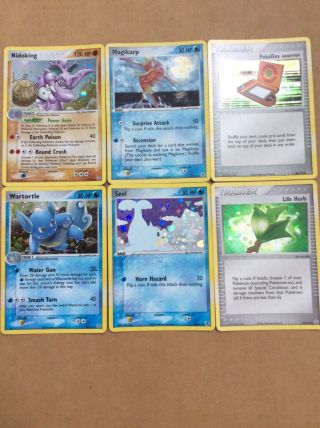 6 Holo (rare) Cards From Ex Fire Red And Leaf Green (2004)