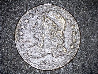 1837 Rare Lower Grade Filler Capped Bust Silver Dime 182 Years Old