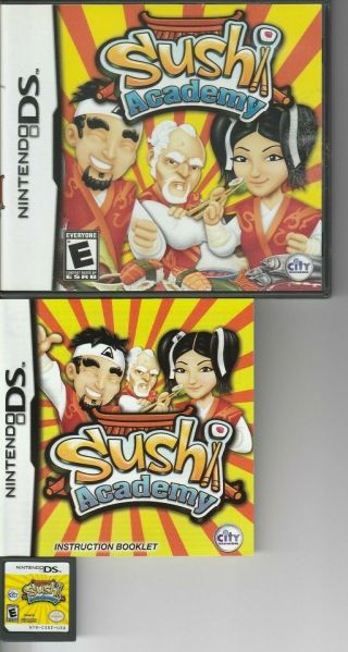 Sushi Academy For Nintendo Ds 2ds 3ds Complete Rare Vg