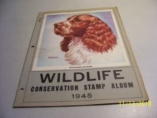 Rare 1945 National Wildlife Federation Restoration Week Poster Stamp Album