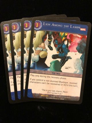 Lion Among The Lambs X4 - Rare Cards - Marvel Evolution - Marvel Vs System
