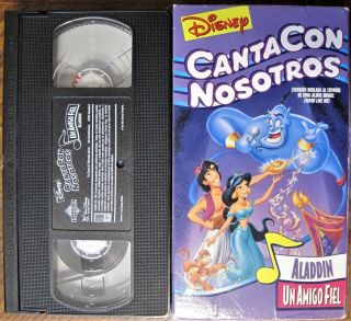 Canta Con Nosotros: Un Amigo Fiel (aladdin) Vhs - Disney Sing Along.  Vg.  Rare.  Nr