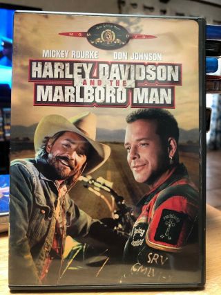 Harley Davidson And The Marlboro Man (dvd,  2001,  Widescreen) Rourke Oop Rare