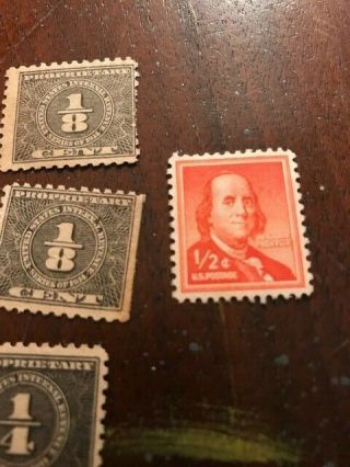 RARE LESS THAN 1 CENT STAMPS 2