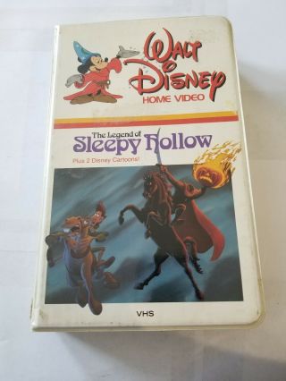 Walt Disney Sleepy Hollow 1983 75vs Vhs White Clam Rare Home Video