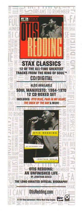 Otis Redding Stax Classics | An Unfinished Life Ltd Ed Rare Bookmarks Set