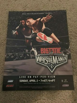 Vintage 2006 Wwe Wrestlemania 22 Poster Print Ad Wwf John Cena Booker T Rare