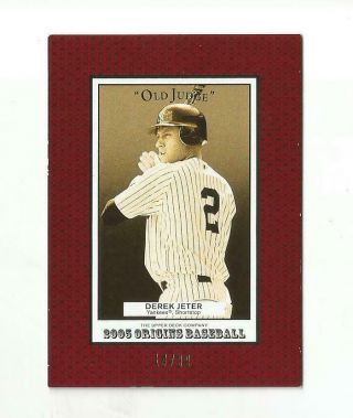 Derek Jeter 2005 Origins Old Judge Red 14/99 2 Yankees Rare Sp