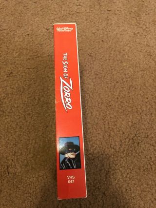 Disney - The Sign Of Zorro VHS (Slip Cover) Rare 2