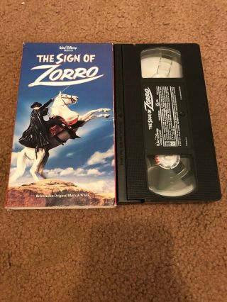 Disney - The Sign Of Zorro VHS (Slip Cover) Rare 4
