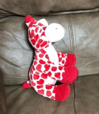 Ty Red Giraffe Beanie Bag 9 " “kisser” 2007 Stuffed Plush Retired Rare Pluffies