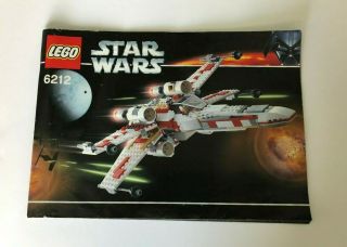 Lego Star Wars X - Wing Fighter 6212 Rare Out Of Print 2006 Instruction Book Only