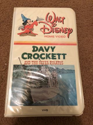 Disney - Davy Crockett And The River Pirates (27v) Vhs (white Clam Shell) Rare